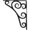Ekena Millwork Tristan Wrought Iron Bracket, (Triple center brace), Antiqued Pewter 2"W x 10"D x 12"H BKTM02X10X12TTNAPW - alternate 8